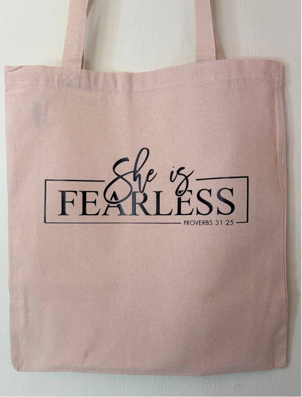''She is fearless'' Tote bag