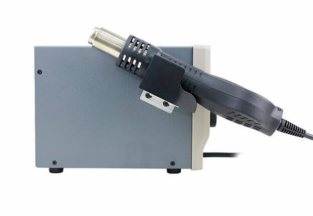 ATTEN ST-8800D from the side, gun racked in the holder that triggers auto-sleep