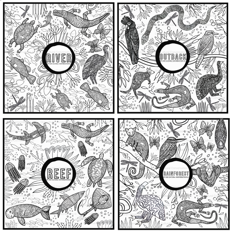 Set of 4 sheets