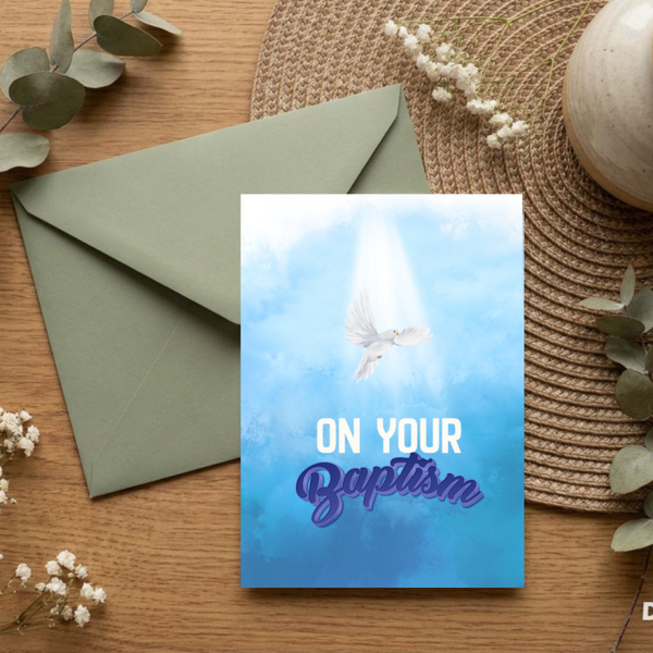 Dove Baptism Card
