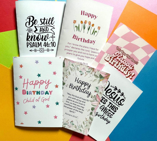 Bible Verses Birthday Card Pack 6