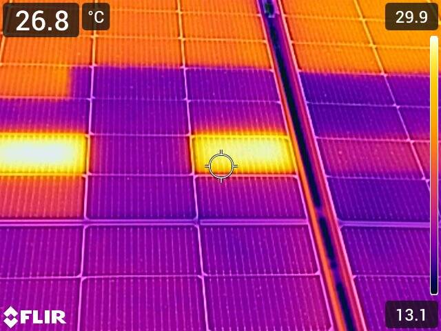 Anomalie termiche localizzate su moduli fotovoltaici