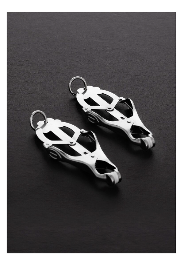 2 Squeezer Teaser Clover Nipple Clamps with Ring
