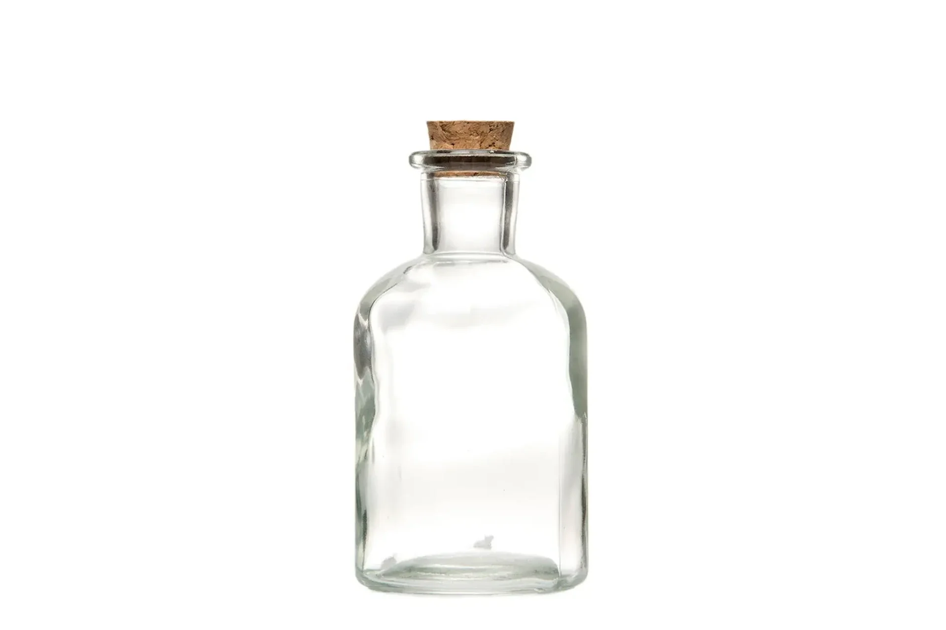 Glasflaska med kork klar 10cm