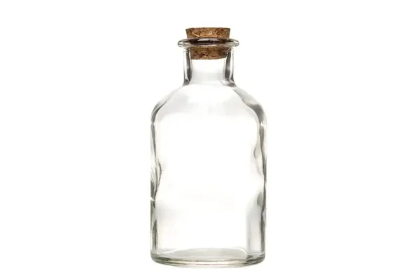 Glasflaska med kork klar 12cm
