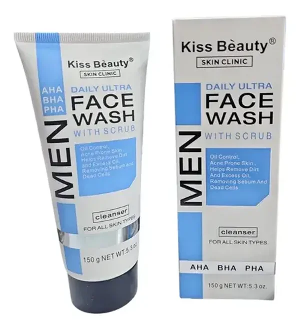 Crema Para Lavado De Rostro De Hombre Con Exfoliante