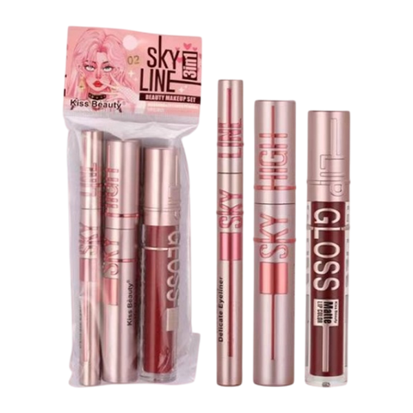 SKI LINER KIT MASCARA+DELINEADOR+LIP GLOSS