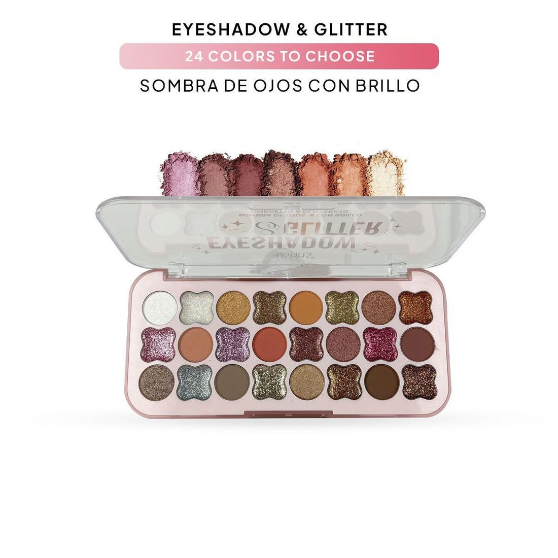 Eyeshadow & Glitter Sombra De Ojos Con Brillo 24 Colores