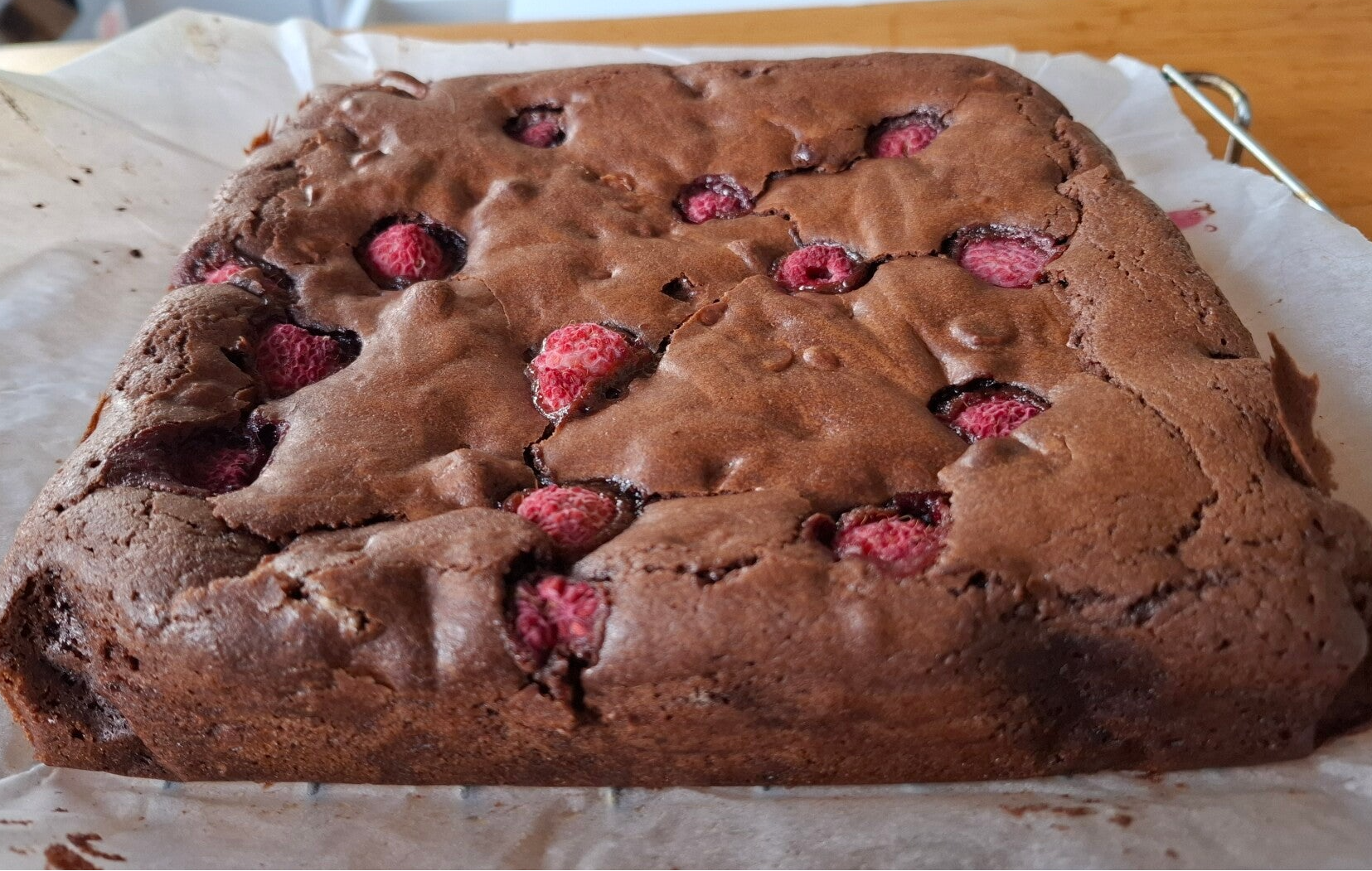Raspberry choc brownie