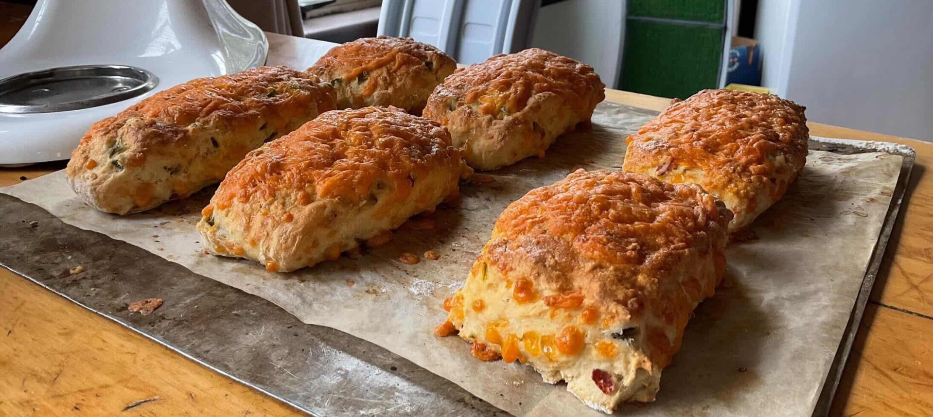 Jalapeño and cheddar scones
