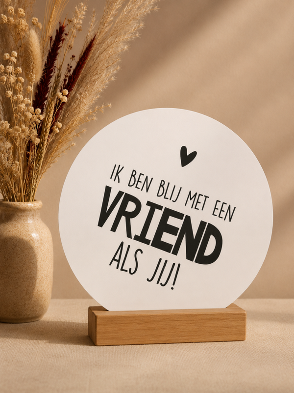 Wenscirkel 'Ik ben blij met een vriend als jij!