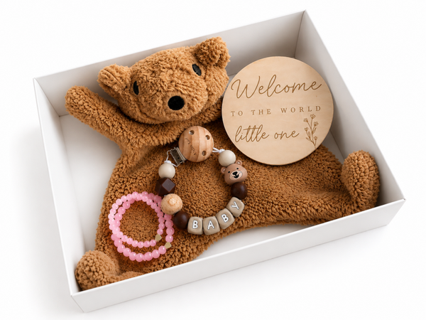 Welkom Kleintje | Cadeaubox - Bruin