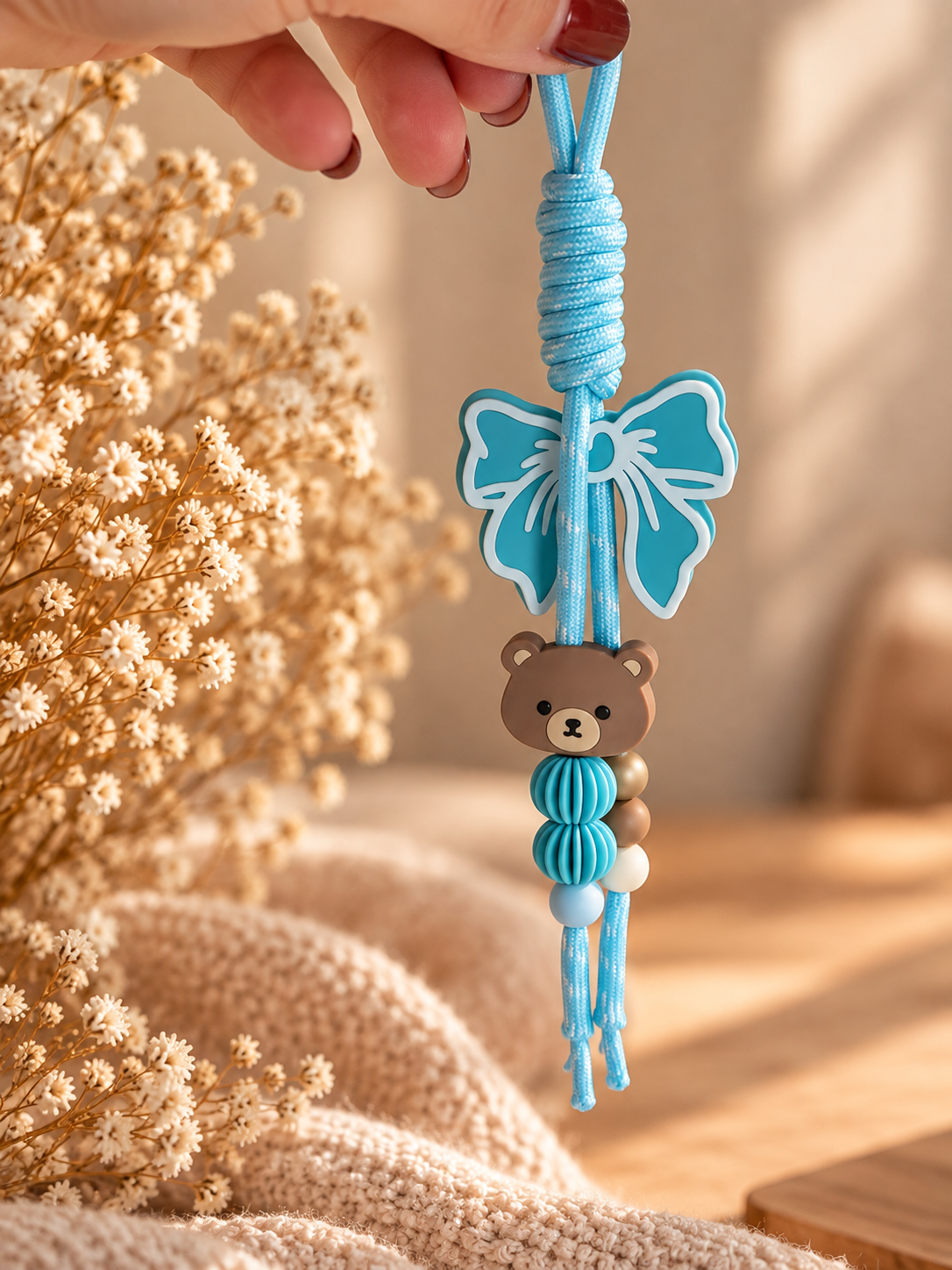 Sleutelhanger | Teddy Bow – Blauw
