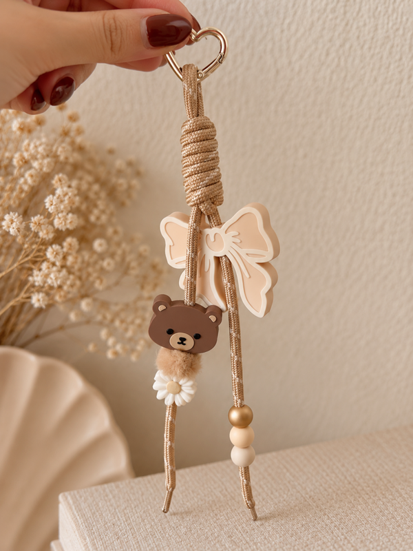 Sleutelhanger | Teddy Bow - Beige
