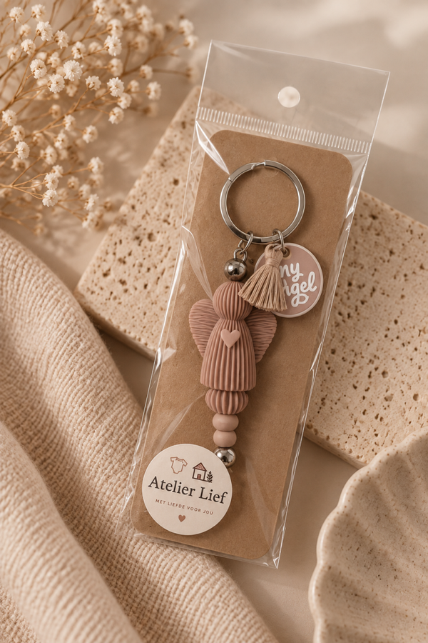 Sleutelhanger | Lief Gebaar - Bruin