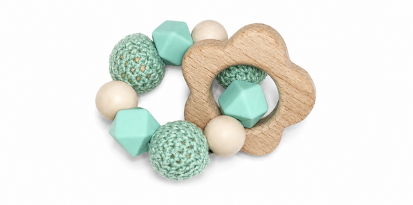 Bijtring | Mini bloem mint