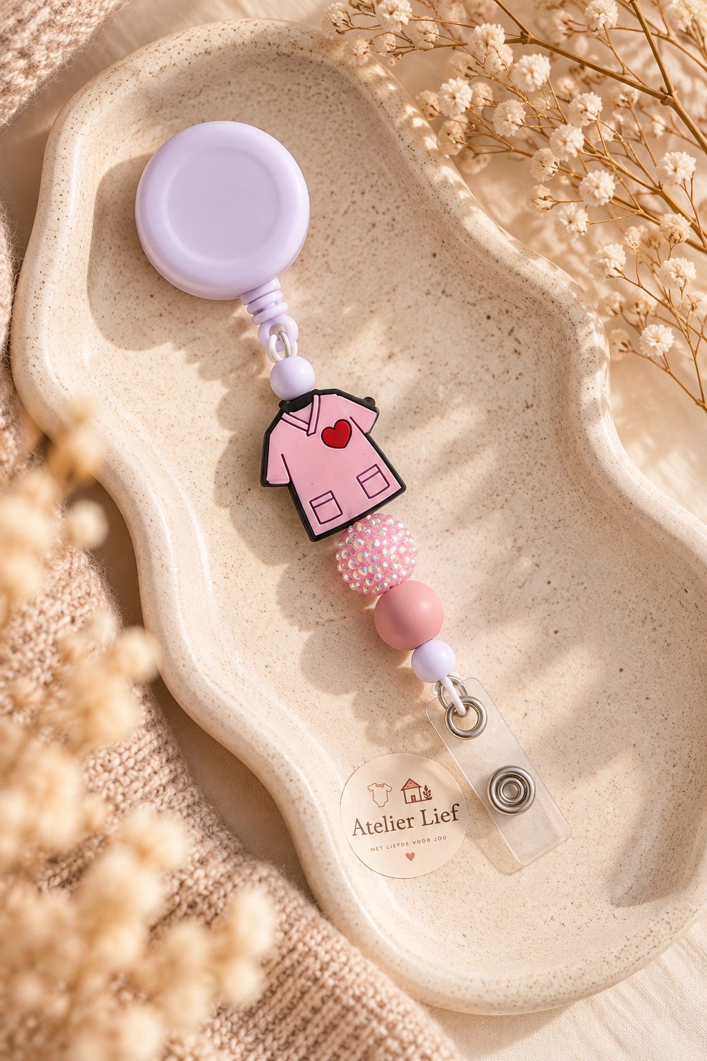 Badgehouder | Zorg met Liefde - Roze