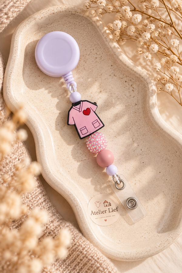 Badgehouder | Zorg met Liefde - Roze