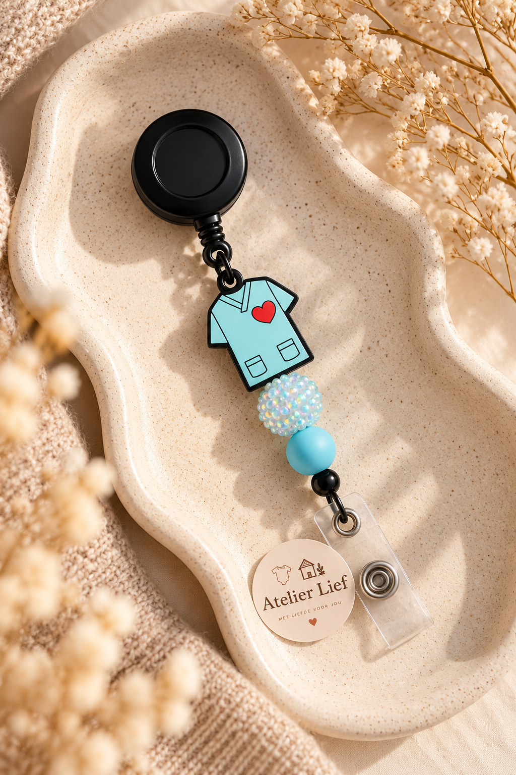 Badgehouder | Zorg met Liefde – Turquoise