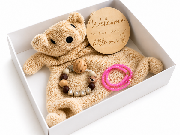 Welkom Kleintje | Cadeaubox - Beige