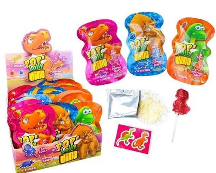 SUCETTE POP LOLLY DINO 3 ASSORTIS