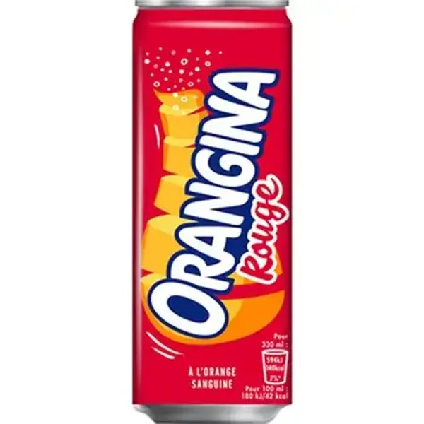 Orangina rouge slim canette 33 cl (1.35 euros)