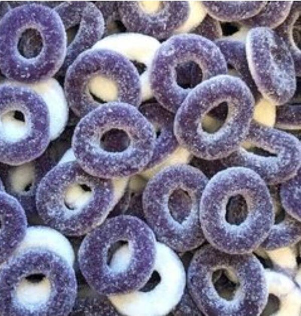 Anneaux sucrés goût passion (1 euro les 100g) prochain arrivage