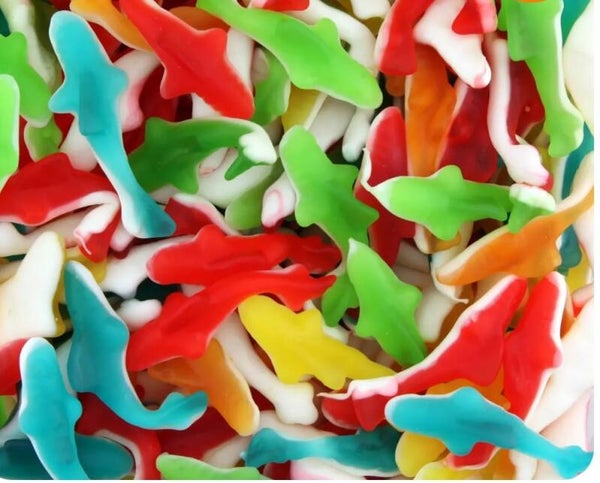 Dulceplus en forme de requin lisses (1 euro les 100g)