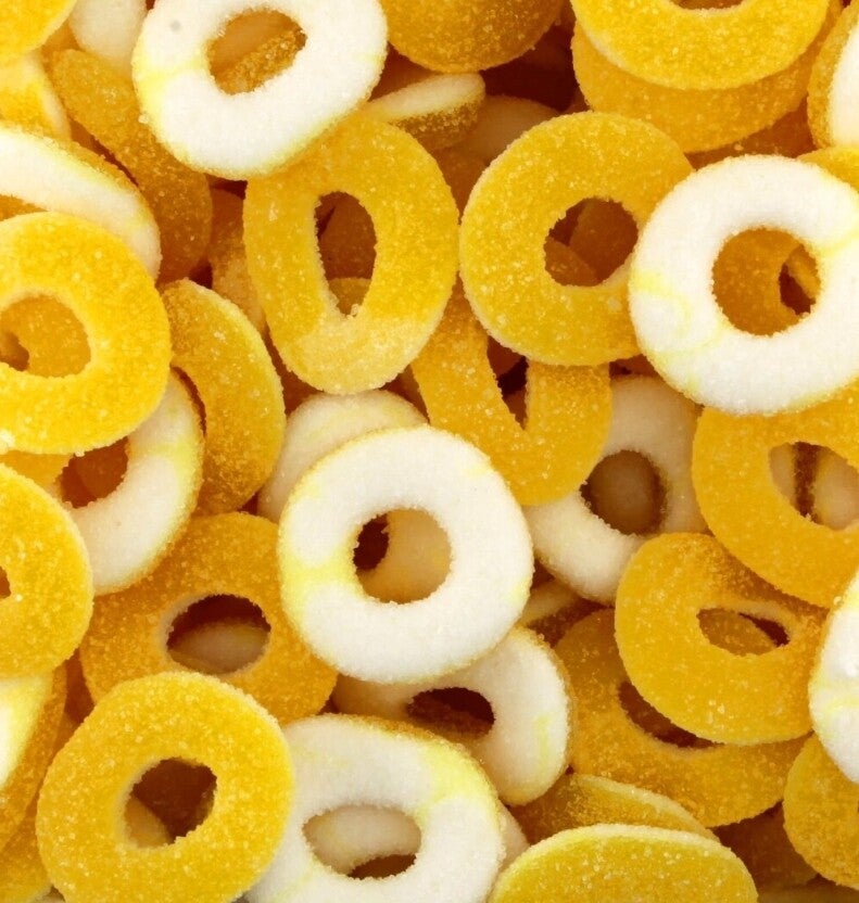 Anneaux goût banane Dulceplus halal ( 1 euro les 100g)