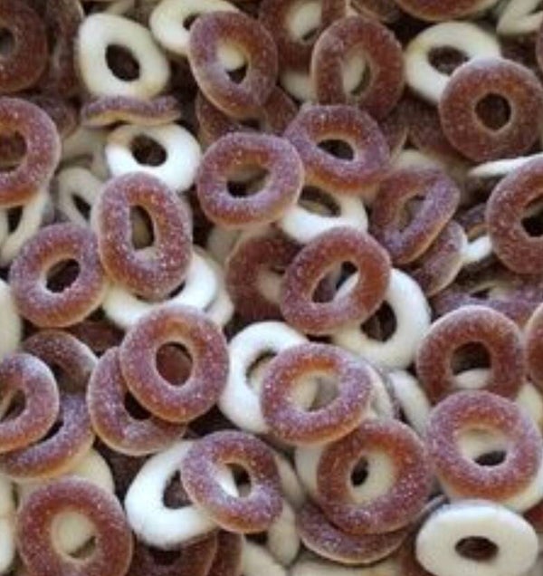 Anneaux goût cola halal ( 1 euro les 100g)
