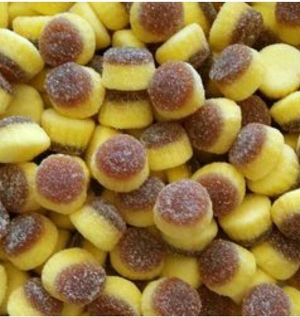 Bonbon en forme de flan goût caramel sucré halal (1 euro les 100g)