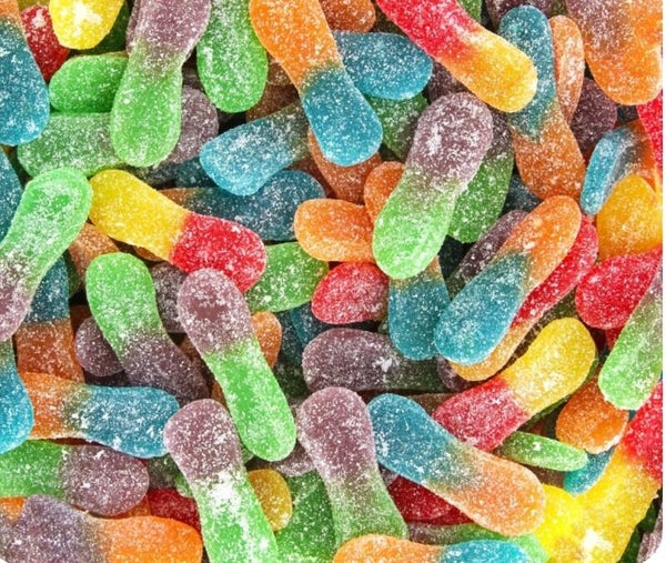 Mini langue multicolore goût fruité halal ( 1 euro les 100g)