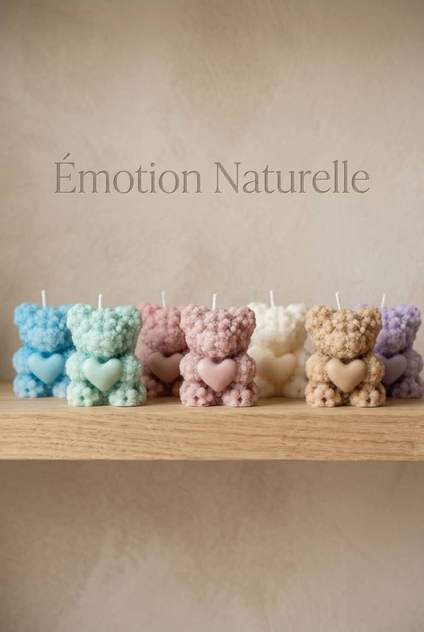 Bougie ourson parfumée Iris popcorn