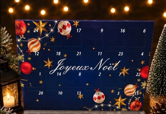 Calendrier de l'avent fondants parfumés parfums hiver