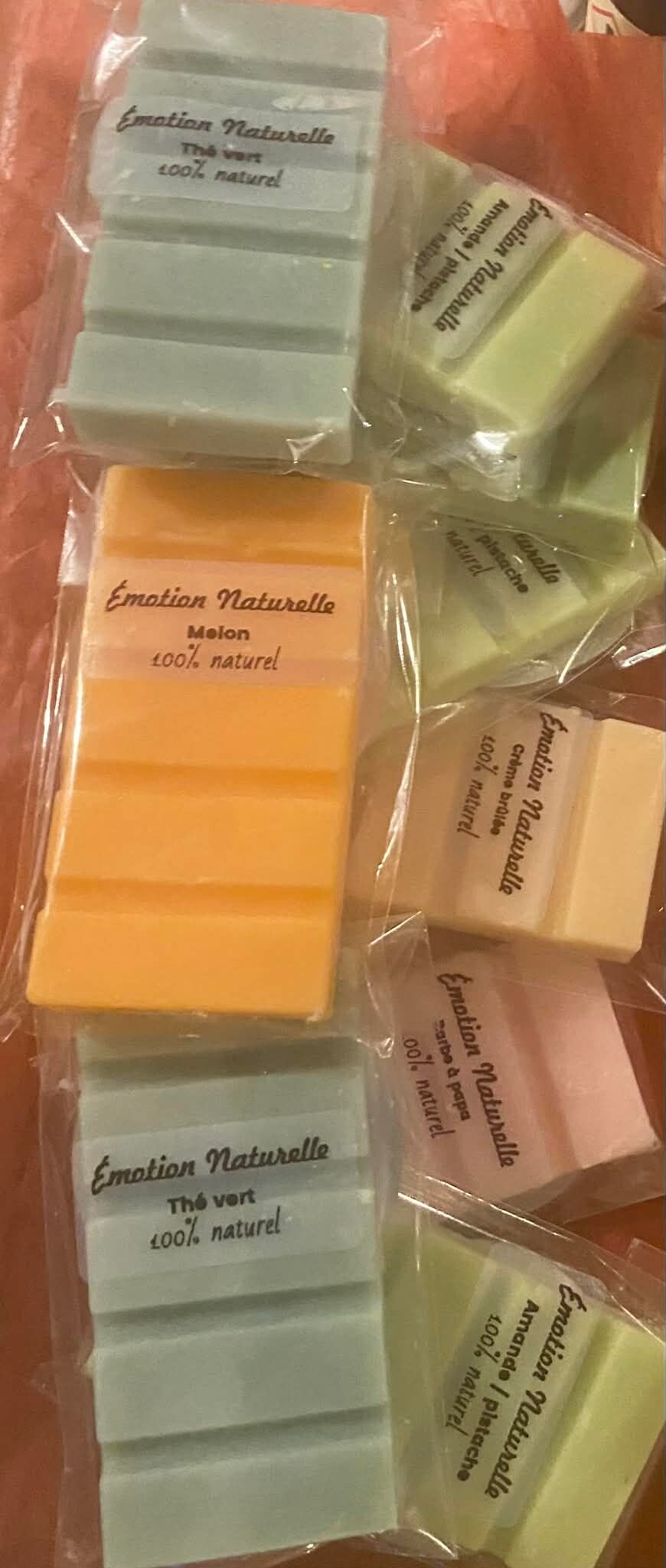 Tablettes de fondant de cire (parfum voyage)