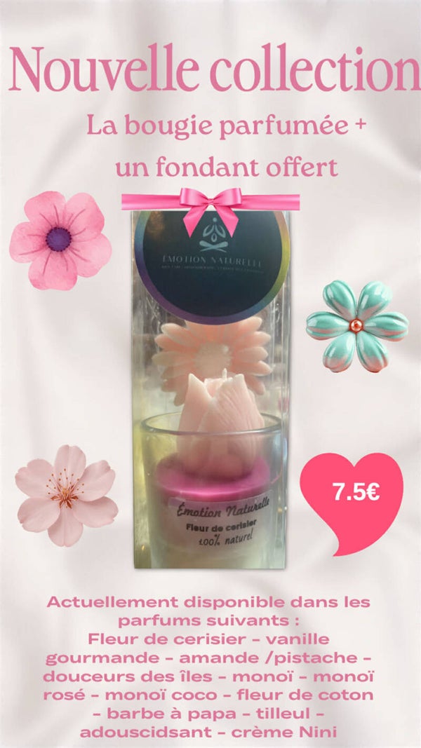 Bougie 70ml + fondant offert