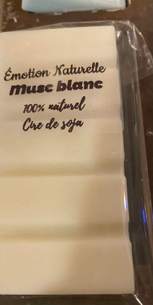Plaquette moyenne musc blanc