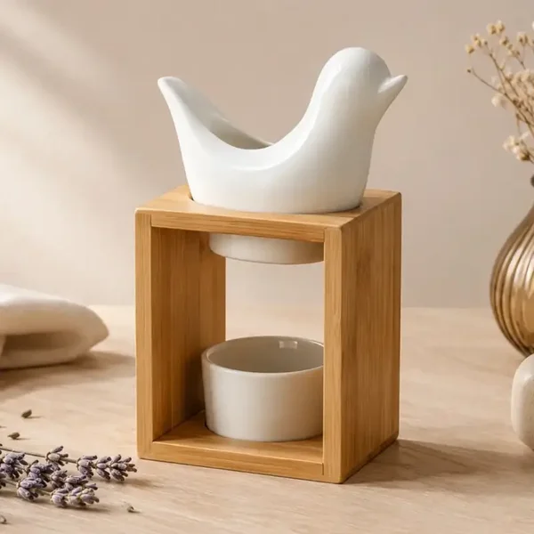 Brûle Parfum et Fondants de Cire Parfumée Birdy Blanc