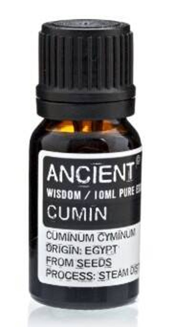 Huile essentielle de graines de cumin (propriétés antimicrobiennes, antibactériennes, peut traiter les infections bactériennes internes comme celles du côlon, de l'estomac, des intestins et des voies urinaires ...)