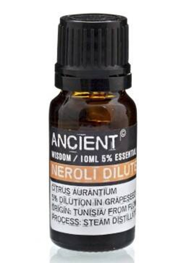 Huile essentielle de néroli diluée (très calmante, soulage l'anxiété chronique, la dépression, la peur, le choc, le stress, calmerait les spasmes intestinaux, la colite et la diarrhée, excellente pour l'insomnie, les palpitations cardiaques ...)