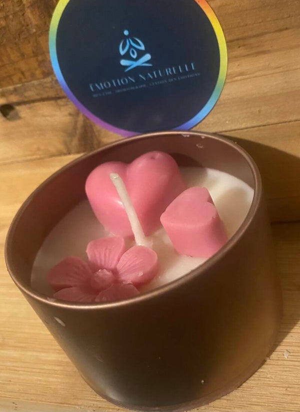 Bougie St-Valentin rose cocooning