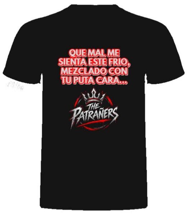 CAMISETA MUCHO FRIO NEGRO