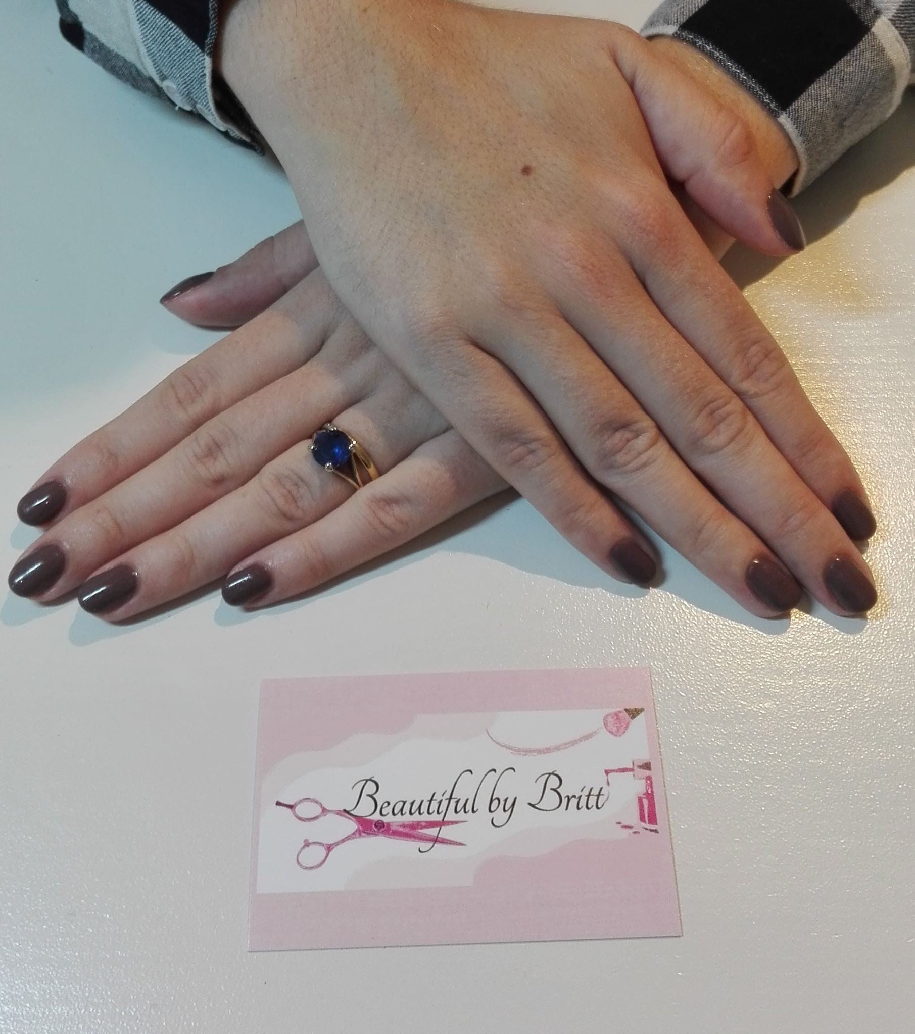 Bruin met een warm glittertje.