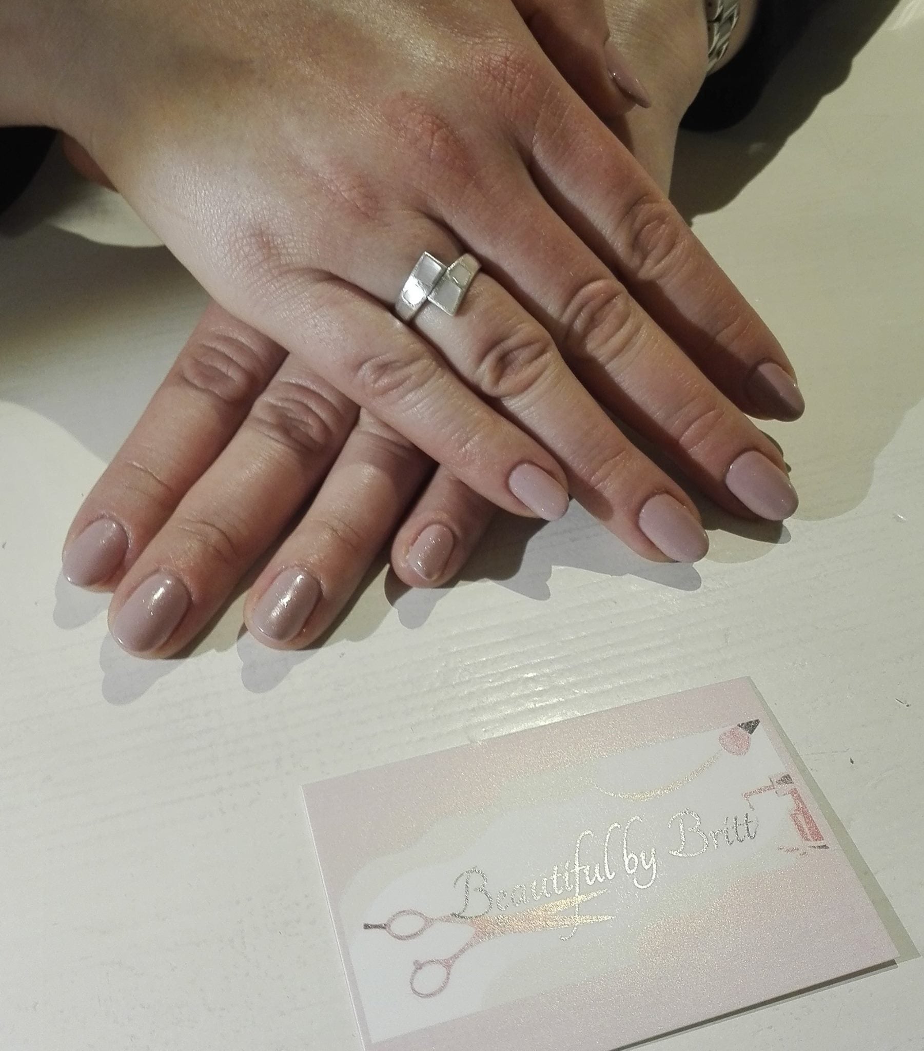 Pastel roze met een roze glitter er overheen :D