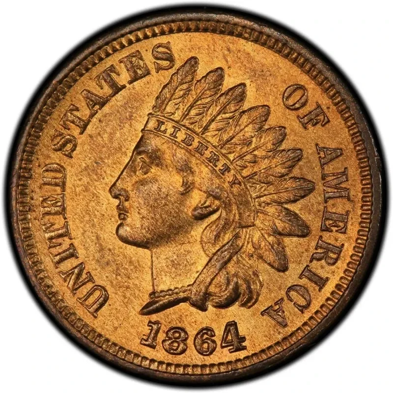 1864 USA Indian Head Bronze One Cent