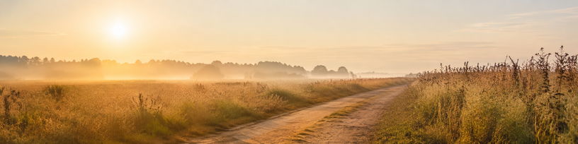 Chemin de campagne au petit matin — avancer dans sa vie sentimentale