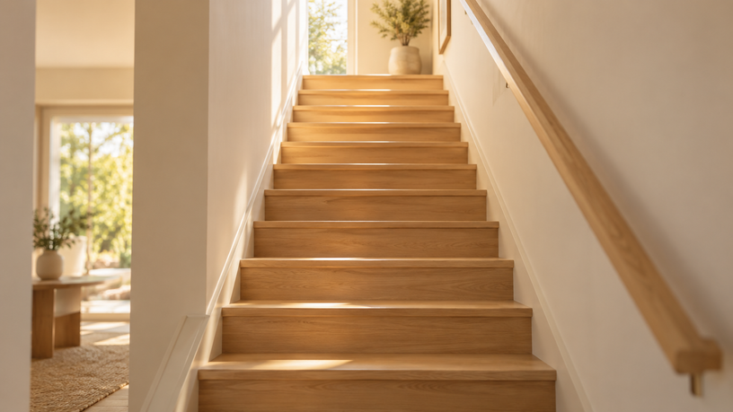 Escalier montant vers la lumière