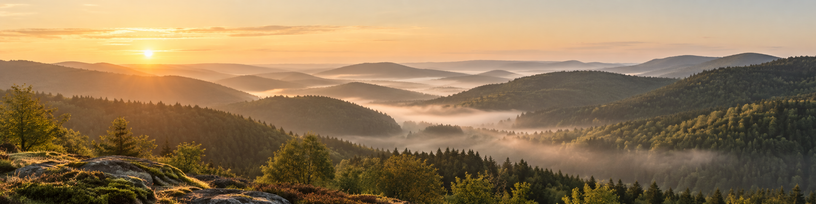 Paysage des Vosges au petit matin