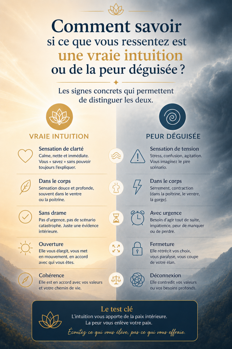 Distinguer une intuition véritable d'une peur déguisée
