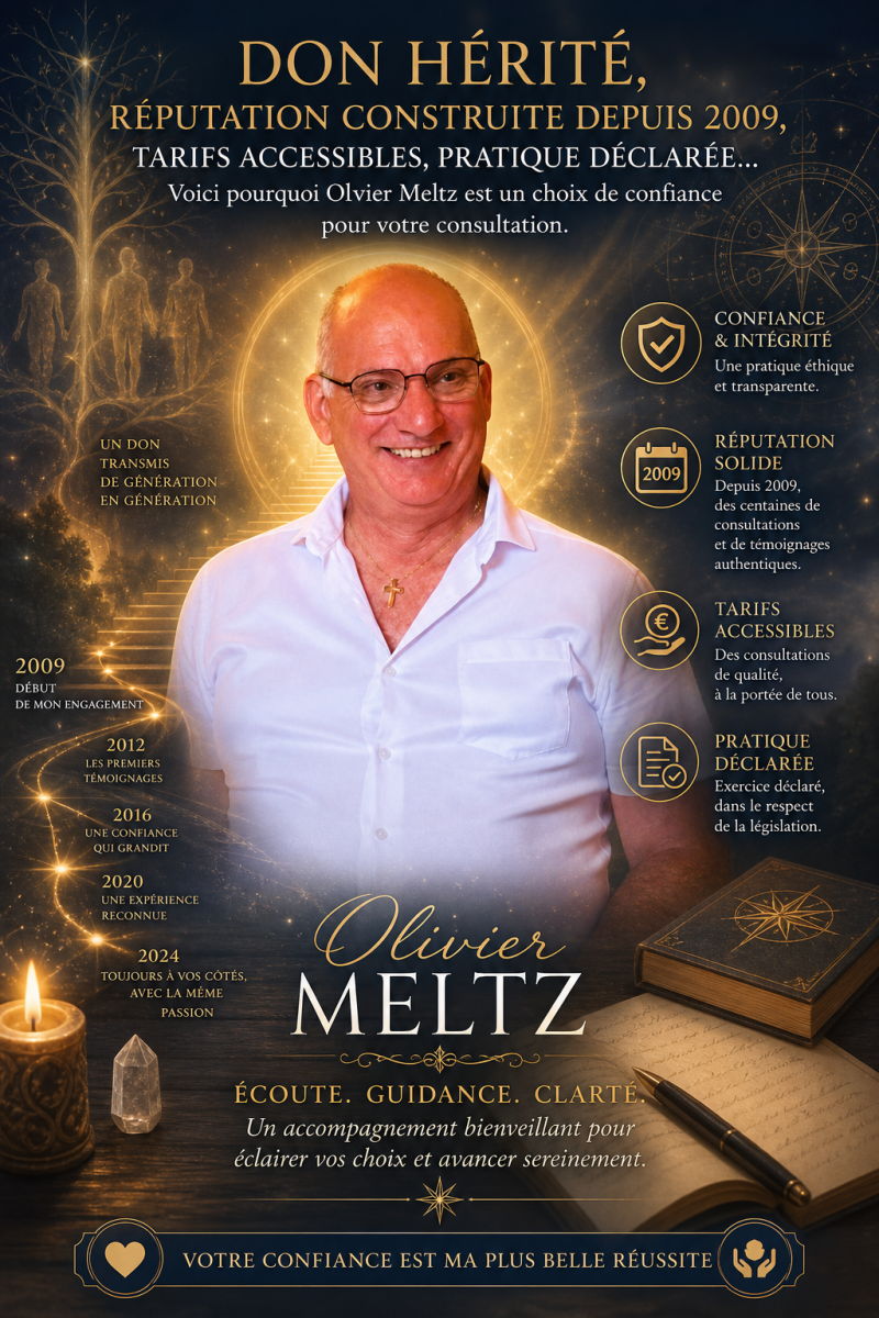 Pourquoi choisir Olivier Meltz médium Thaon-les-Vosges sérieux don hérité